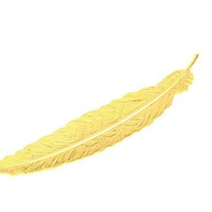 Novelty Metal Classical Feather Bookmark-Gold