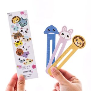 Aufruh 30Pieces Cute Animals Bookmarks Funny Cartoon Page Markers for Students Readers Bear Lion Tiger Cat Monkey Elephant Rabbit Giraffe