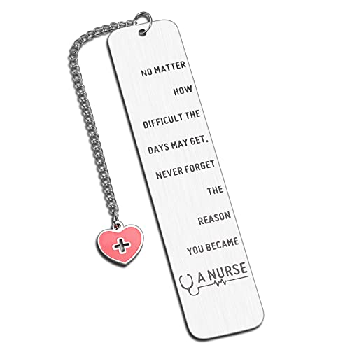 Nurse Gifts for Women Men Bookmark Bulk Nurse Christmas Birthday Thanksgiving Nurses Day Week Gifts Nurse Gifts for Nursing Student Pediatric Nurse Graduation Practitioner RN Gift Medical Nurse