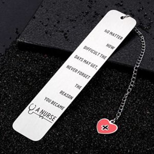 Nurse Gifts for Women Men Bookmark Bulk Nurse Christmas Birthday Thanksgiving Nurses Day Week Gifts Nurse Gifts for Nursing Student Pediatric Nurse Graduation Practitioner RN Gift Medical Nurse