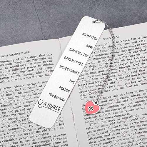 Nurse Gifts for Women Men Bookmark Bulk Nurse Christmas Birthday Thanksgiving Nurses Day Week Gifts Nurse Gifts for Nursing Student Pediatric Nurse Graduation Practitioner RN Gift Medical Nurse