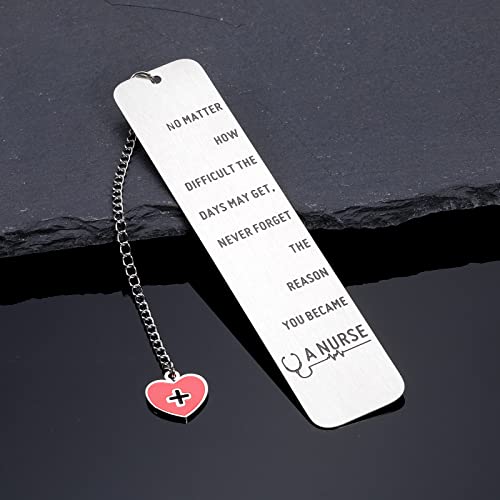 Nurse Gifts for Women Men Bookmark Bulk Nurse Christmas Birthday Thanksgiving Nurses Day Week Gifts Nurse Gifts for Nursing Student Pediatric Nurse Graduation Practitioner RN Gift Medical Nurse