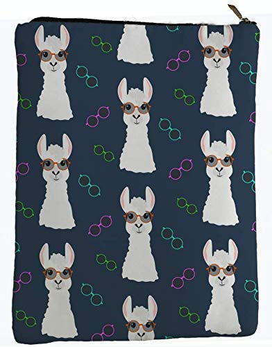 Nerdy Llama Book Sleeve - Book Cover for Hardcover and Paperback - Book Lover Gift - Notebooks and Pens Not Included