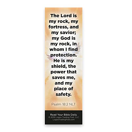 Jesus is My Protector, Psalm 18:2, Bulk Pack of 25 Christian Bookmarks for Kids, Childrens Bible Verse Book Markers, Sunday School Prizes with Memory Verses, Scripture Gifts for Kids & Youth