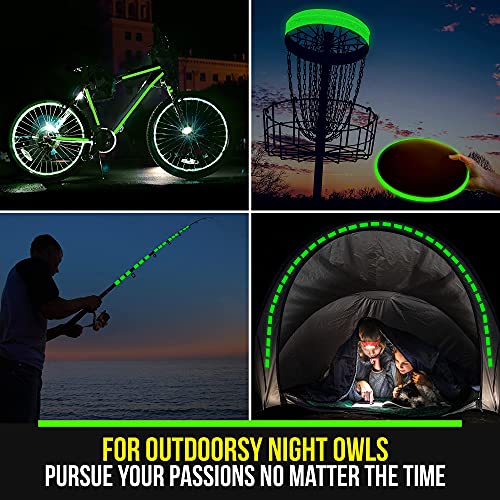 Lockport Glow in The Dark Tape — 2 Pack — 60 Ft x 1 Inch of Bright, Rechargeable, & Long-Lasting Fluorescent Tape — Luminous Tape for Outdoor Sports, Night Decorations, and Home Marking