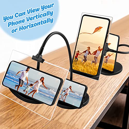 4X Magnifying Glass with Stand, 10"x6" Flexible Gooseneck Magnifying, Large Page Magnifier for Reading Small Prints & Low Vision Seniors with Aging Eyes