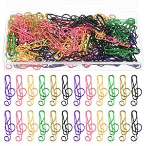 amosfun heart bookmark heart bookmark 100pcs musical note paperclips colorful paper clips musical note clips metal paperclips office paperclips fancy bookmarks