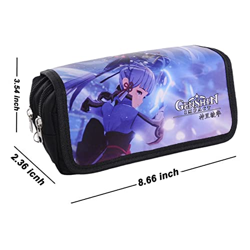 HUNGAHAAPAI Genshin Impact Pencil Case With Metal Brass Bookmark And Weapon-pen For School Students Total 8 Genshin Impact Merch Ayaka