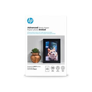 hp advanced photo paper, glossy, 4×6 in, 100 sheets (q6638a)