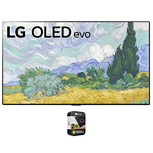 LG OLED77G1PUA 77 Inch OLED evo Gallery TV Bundle with Premium 2 YR CPS Enhanced Protection Pack