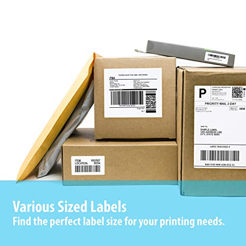 Buhbo 4-UP Address Shipping Label 4" x 5" Sticker Labels for Laser & Ink Jet Printers (100 Sheets, 400 Labels)