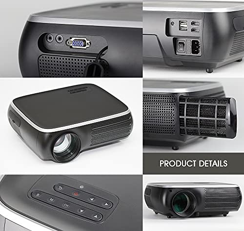 CXDTBH M8S Full 1080P Projector 4K 7000 Compatible AV USB with Gift ( Color : M8S-W )