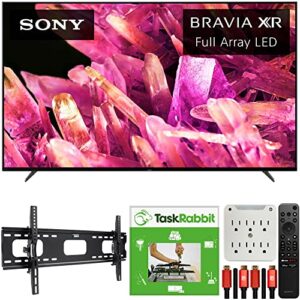 sony xr75x90k bravia xr 75 inch x90k 4k hdr full array led smart tv 2022 model bundle with taskrabbit installation services + deco wall mount + hdmi cables + surge adapter