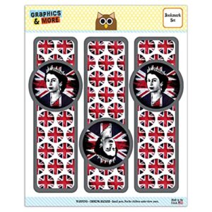 queen elizabeth ii set of 3 glossy laminated bookmarks