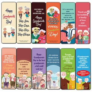 creanoso grandparents day bookmarks (10-sets x 6 cards) – daily inspirational card set – interesting book page clippers – great gifts for adults and professionals