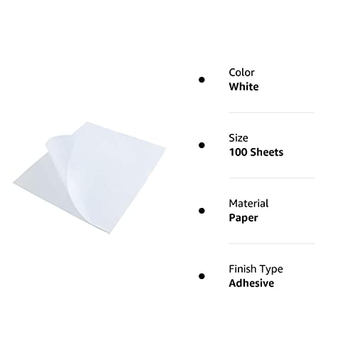 L LIKED 100 Labels Full-Sheet 8-1/2" x 11" Self Adhesive Shipping Labels for Laser & Inkjet Printers