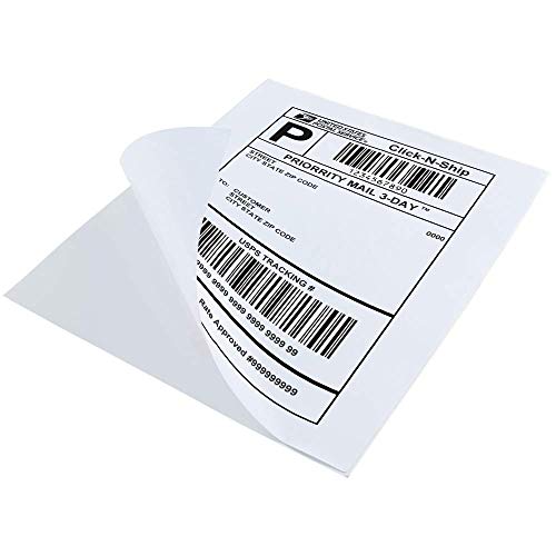 L LIKED 100 Labels Full-Sheet 8-1/2" x 11" Self Adhesive Shipping Labels for Laser & Inkjet Printers