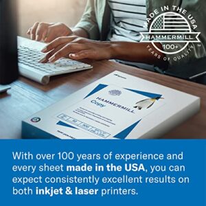 Hammermill Printer Paper, Premium Laser Print 24 lb, 8.5 x 14-1 Ream (500 Sheets) - 98 Bright, Made in the USA, 104612