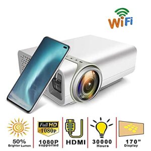 CXDTBH LED with USB 1080P Projector for Home Theater System YG530 Portable Movie Video Player ( Size : YG530 White )