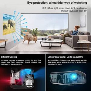 CXDTBH Home Projector Led Home Theater Beamer System Full 1080p Native Resolution 10000:1 Contrast Ratio 900dab Projector ( Color : D )