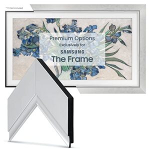 deco tv frames – contemporary silver smart frame compatible only with samsung the frame tv (75″, fits 2021-2023 frame tv)