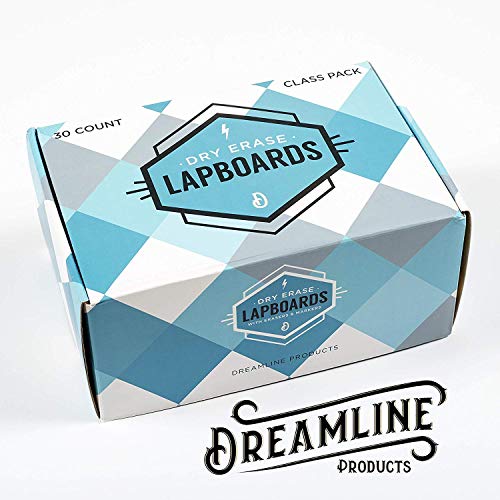 Dry Erase Boards [30pc Double Sided] Lapboards with ClearWipe Coating! Small White Boards - 9" x 12" Mini White Boards for Students, Classroom Teacher Supplies