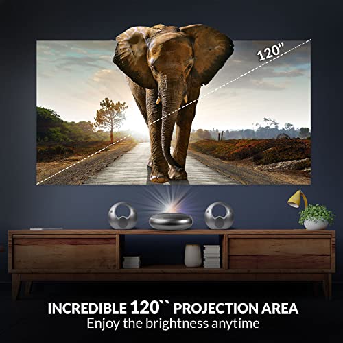 WBM SMART Ultra Short Throw 4K Projector UHD 100 Inch Smart TV with Two External Speakers