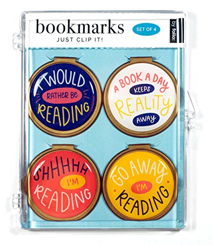 Funny Quote Bookmarks - JUST Clip IT! (4 Sets of 3 Page Markers- Total 12) Funny Bookmark Set - Ideal for Bookworms of All Ages. Adults Men Women Teens & Kids Love Our Fun Domed Designs!