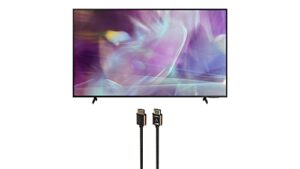 samsung qn32q60aa 32″ qled quantum hdr 4k smart tv with an austere 3s-4khd2-2.5m iii series 4k hdmi cable 2.5m (2021)