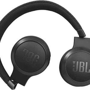 JBL Live 460NC Wireless On-Ear Noise-Cancelling Headphones Bundle with Carrying Case (Black)