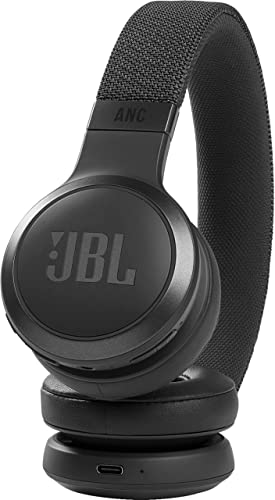 JBL Live 460NC Wireless On-Ear Noise-Cancelling Headphones Bundle with Carrying Case (Black)