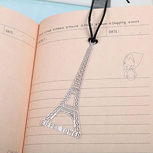 BYBYCD London Eiffel Tower Statue of Liberty Mark Page Metal Bookmark Stationery School Office Supply(Eiffel Tower)