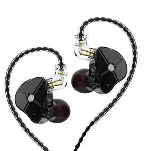 senlee trn st1 in ear monitors 1dd + 1ba dual driver hifi earphones with 1dynamic and balanced armature drivers earbuds(no mic, black)