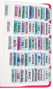 laminated bible tabs for women and girls (large print, easy to read), women bible journaling book tabs, christian gift, 90 colorful bible tabs old and new testament, includes 24 blank tabs