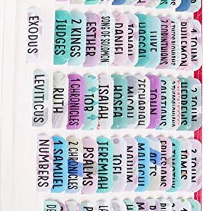 Laminated Bible Tabs for Women and Girls (Large Print, Easy to Read), Women Bible Journaling Book Tabs, Christian Gift, 90 Colorful Bible Tabs Old and New Testament, Includes 24 Blank Tabs