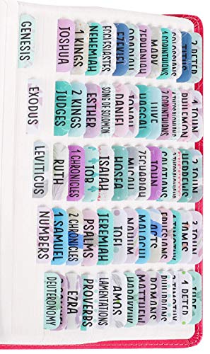 Laminated Bible Tabs for Women and Girls (Large Print, Easy to Read), Women Bible Journaling Book Tabs, Christian Gift, 90 Colorful Bible Tabs Old and New Testament, Includes 24 Blank Tabs