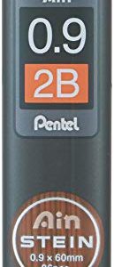 Pentel Ain Stein Mechanical Pencil Lead, 0.9mm 2B, 36 Leads (C279-2B)