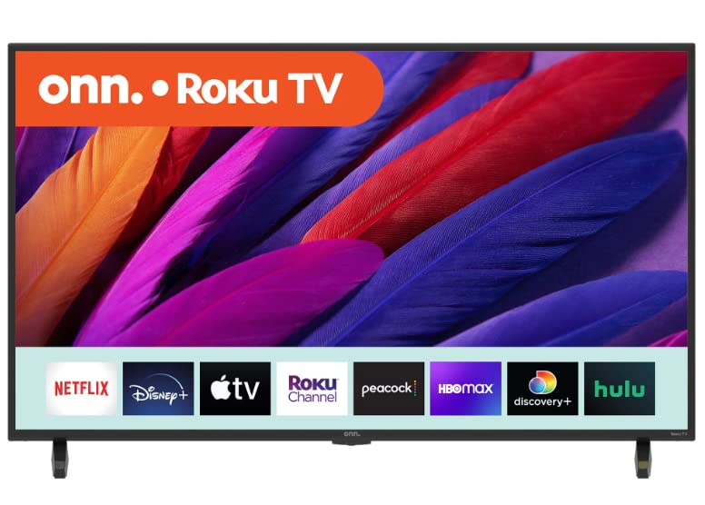 Onn 43-Inch Class 4K (2160P) Smart LED TV Compatible with Netflix, Disney+, YouTube, Apple TV, Compatible with Alexa and Google Assistant - 100012584 (Renewed)