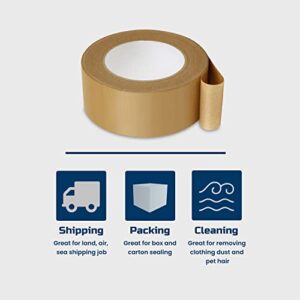 Lichamp Brown Packing Tape, Kraft Paper Tape Brown Gummed Tape for Packing Boxes, Shipping Cardboard and Carton Sealing, 6 Rolls x 2 inch x 55 Yard x 7 mil, B206BN