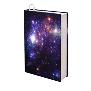 kuiforti starry sky book cover for paperback,book protector pouch with purple galaxy boys girls back to school textbook jackets adult book pouch sleeve up to 9 * 11 inch office supply