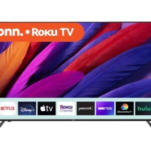 Onn 55-Inch Class 4K (2160P) Smart LED TV Compatible with Netflix, Disney+, Apple TV, HBO, Compatible with Alexa and Google Assistant - 100012586 (Renewed)