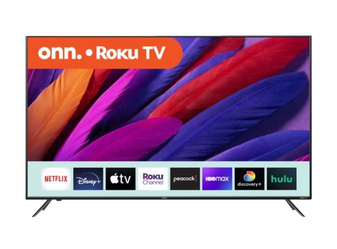 Onn 55-Inch Class 4K (2160P) Smart LED TV Compatible with Netflix, Disney+, Apple TV, HBO, Compatible with Alexa and Google Assistant - 100012586 (Renewed)