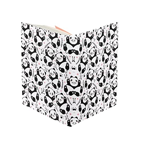 Dreaweet Cute Panda Book Sleeve Covers for Paperbacks, Decorative Book Holder Sox for Women Men, Washable Reusable Book Accessories, Easy to Install