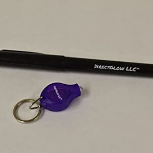 DirectGlow Invisible UV Ink Marker Pen with Ultraviolet LED Keychain Blacklight