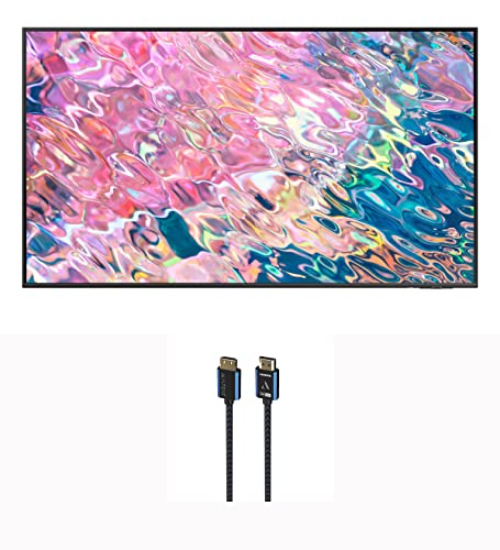 SAMSUNG QN43Q60BAFXZA 43" QLED Quantum HDR 4K Smart TV with an Austere 5S-4KHD2-2-5M V-Series 2.5m Premium 4K HDR HDMI Braided Cable (2022)