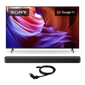 sony kd55x85 55-inch 4k ultra hd tv with smart google tv and dolby vision hdr (2022 model year) ht-s100f soundbar and 6-feet 4k hdmi cable bundle (3 items)