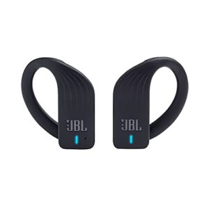 jbl endurance peak – true wireless earbuds, bluetooth sport headphones with microphone, waterproof, up to 28 hours battery, charging case and quick charge, works with android and apple ios (black)