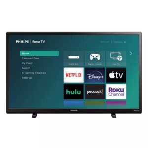 philips 32-inch 720p hd lcd smart tv 120pmr sleep timer usb hdmi works with google assistant 32pfl4664/f7 (renewed)