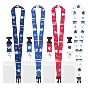 Cruise Lanyard for Ship Cards,4 Pack Cruise Lanyard with Waterproof Id Badge Holder for All Cruises Ships Key Cards & Must Have Accessories