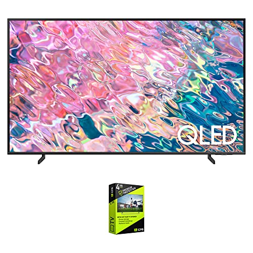 SAMSUNG QN60Q60BAFXZA Q60B 60 inch QLED 4K Quantum Dual LED HDR Smart TV 2022 Bundle with Premium 4 YR CPS Enhanced Protection Pack